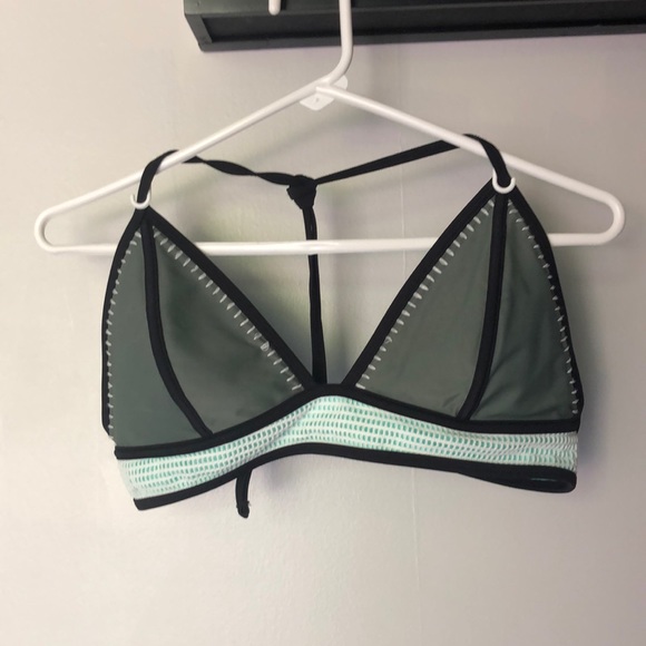 army green bathing suit top